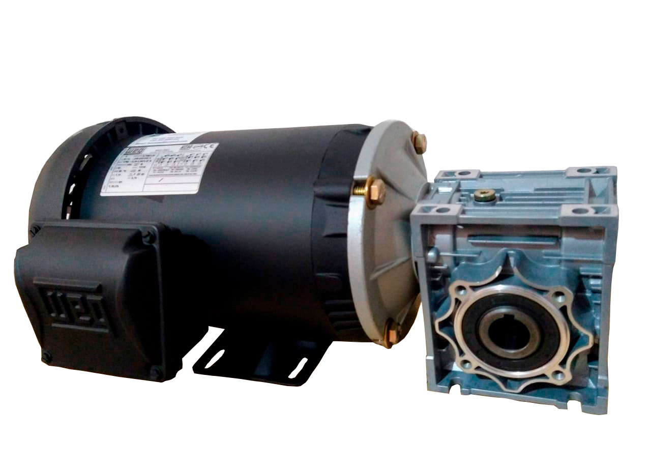 Motorreductor Corona-Sinfín de 0.75 HP Trifásico 220/440V