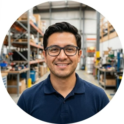 Asesor de BOMORESA sonriendo, foto de perfil circular